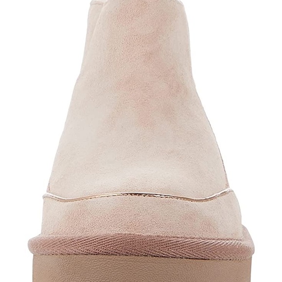 New Michael Kors Alfie Pink Fawn Rose Gold Suede Monogram Boot - Picture 3 of 15